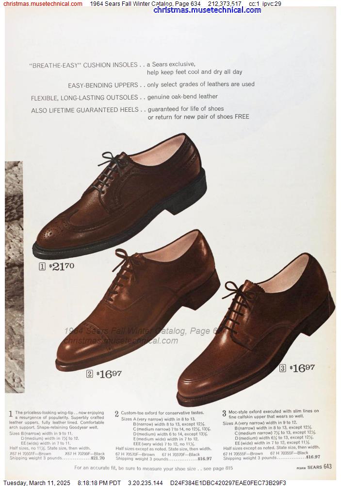 1964 Sears Fall Winter Catalog, Page 634