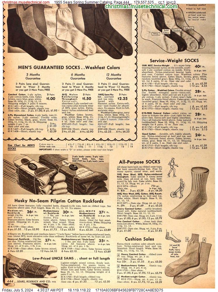 1955 Sears Spring Summer Catalog, Page 444