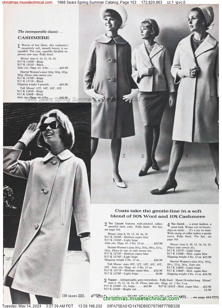 1966 Sears Spring Summer Catalog, Page 153