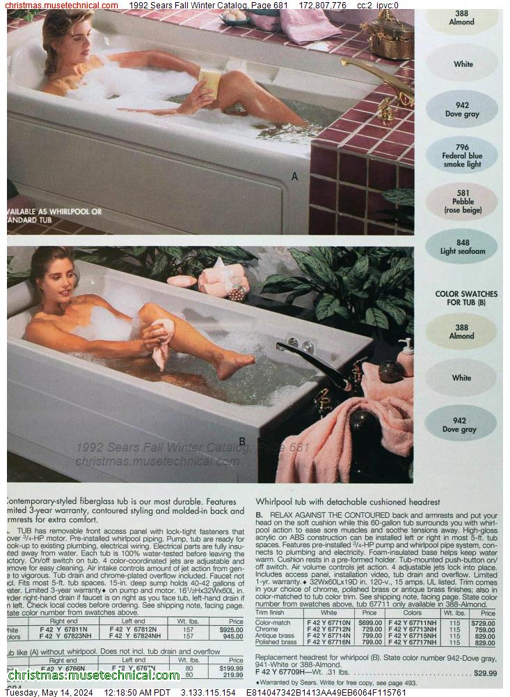 1992 Sears Fall Winter Catalog, Page 681