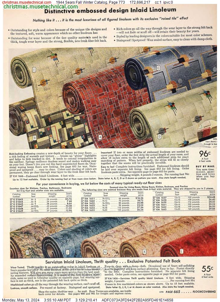 1944 Sears Fall Winter Catalog, Page 773