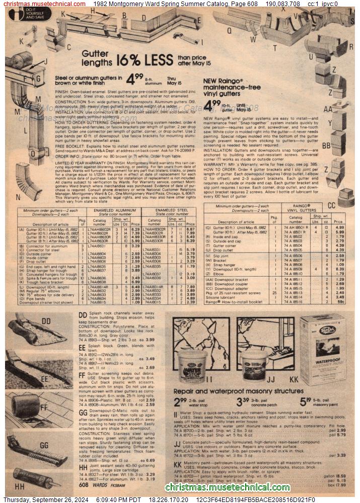 1982 Montgomery Ward Spring Summer Catalog, Page 608