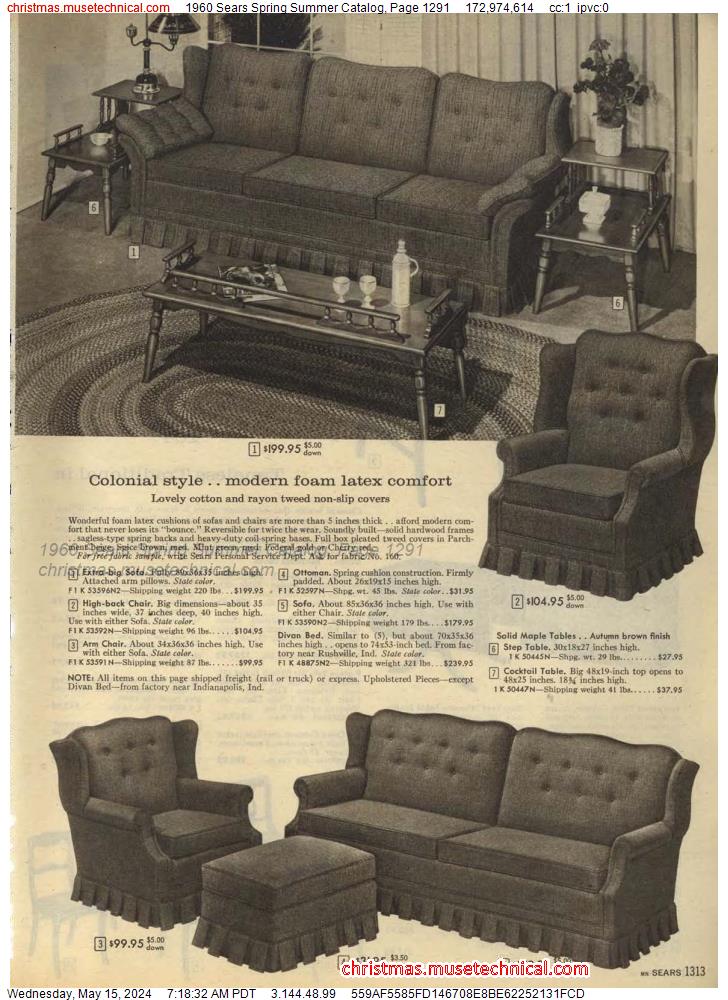 1960 Sears Spring Summer Catalog, Page 1291