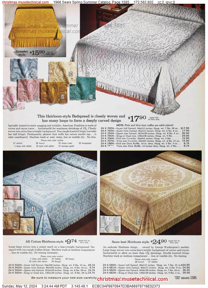 1966 Sears Spring Summer Catalog, Page 1585