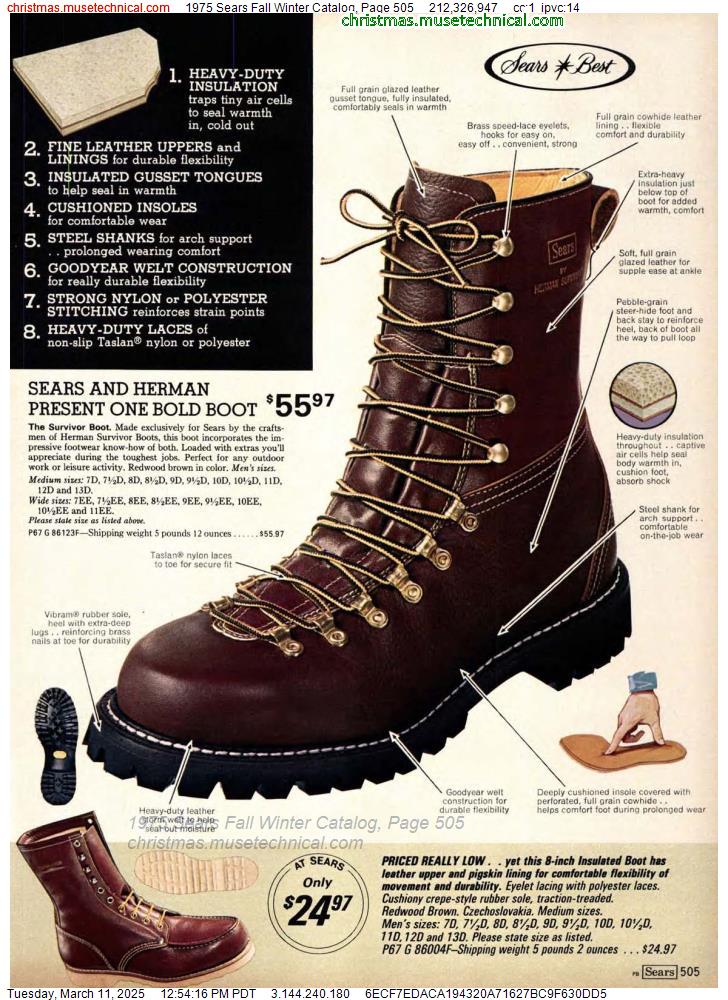 1975 Sears Fall Winter Catalog, Page 505