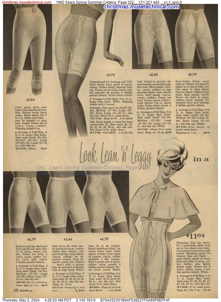 1962 Sears Spring Summer Catalog, Page 322