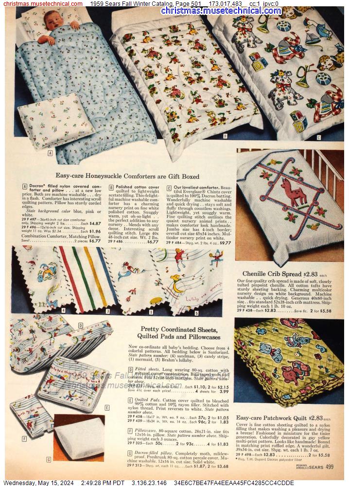 1959 Sears Fall Winter Catalog, Page 501