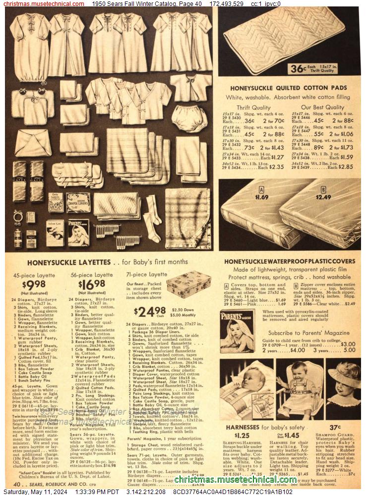 1950 Sears Fall Winter Catalog, Page 40
