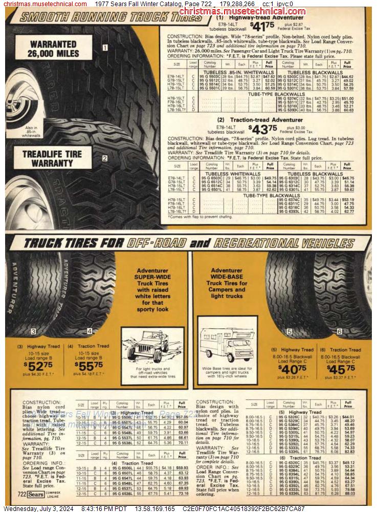 1977 Sears Fall Winter Catalog, Page 722