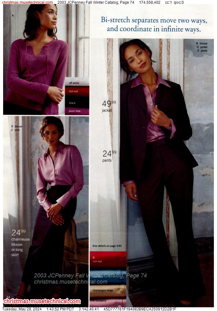 2003 JCPenney Fall Winter Catalog, Page 74