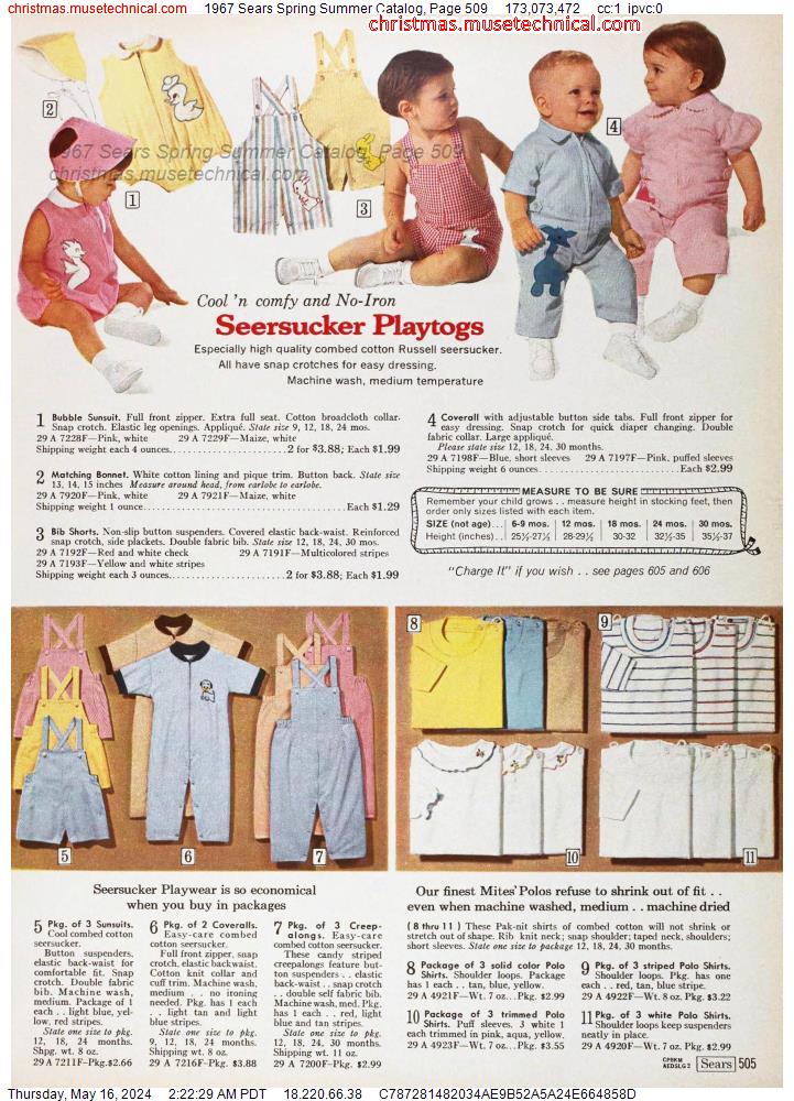 1967 Sears Spring Summer Catalog, Page 509