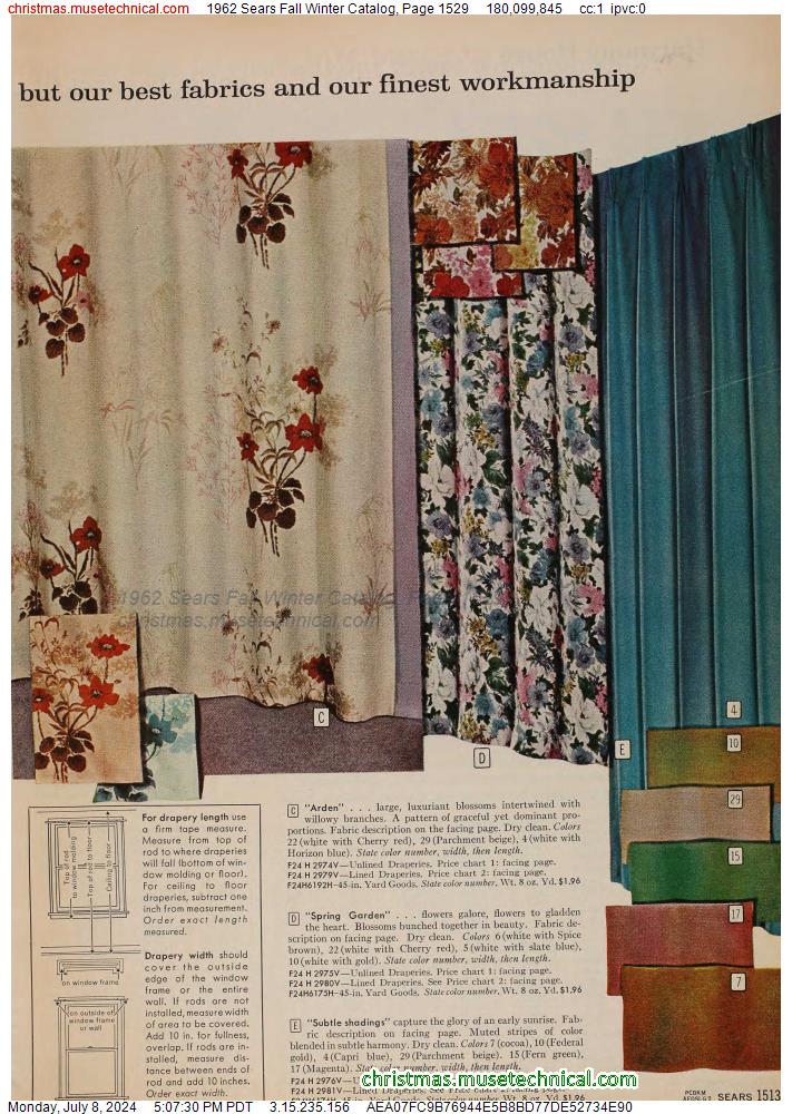 1962 Sears Fall Winter Catalog, Page 1529