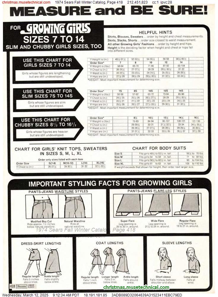 1974 Sears Fall Winter Catalog, Page 418