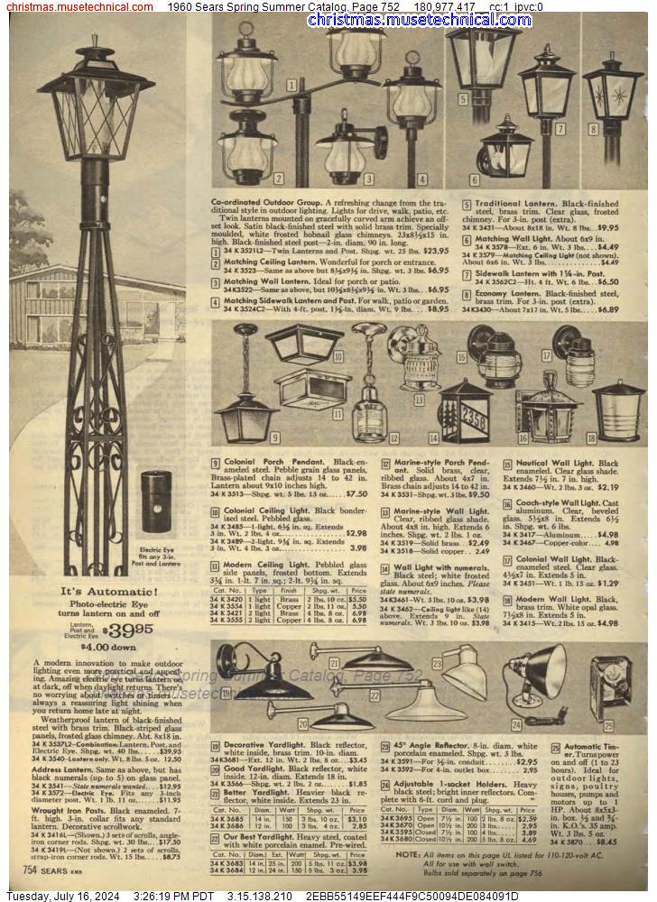1960 Sears Spring Summer Catalog, Page 752