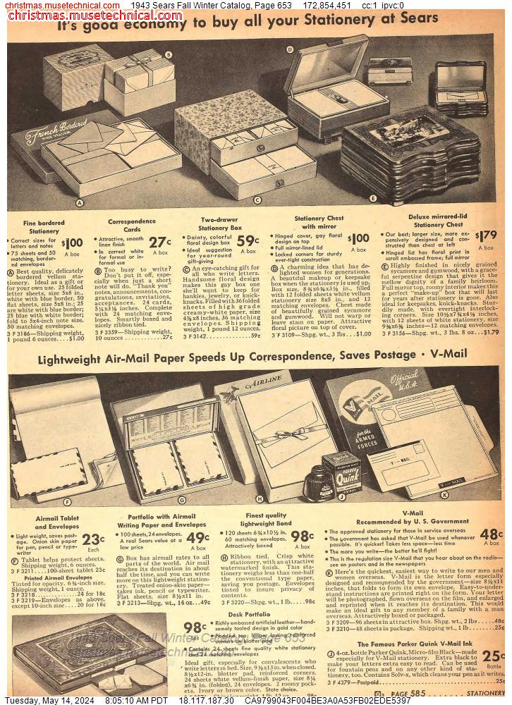 1943 Sears Fall Winter Catalog, Page 653