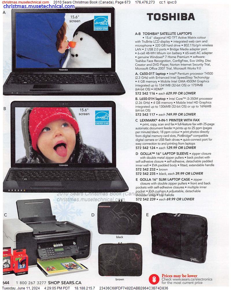 2010 Sears Christmas Book (Canada), Page 673