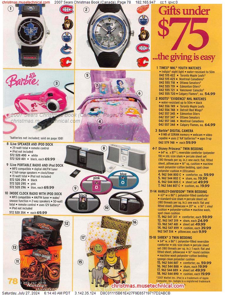 2007 Sears Christmas Book (Canada), Page 78