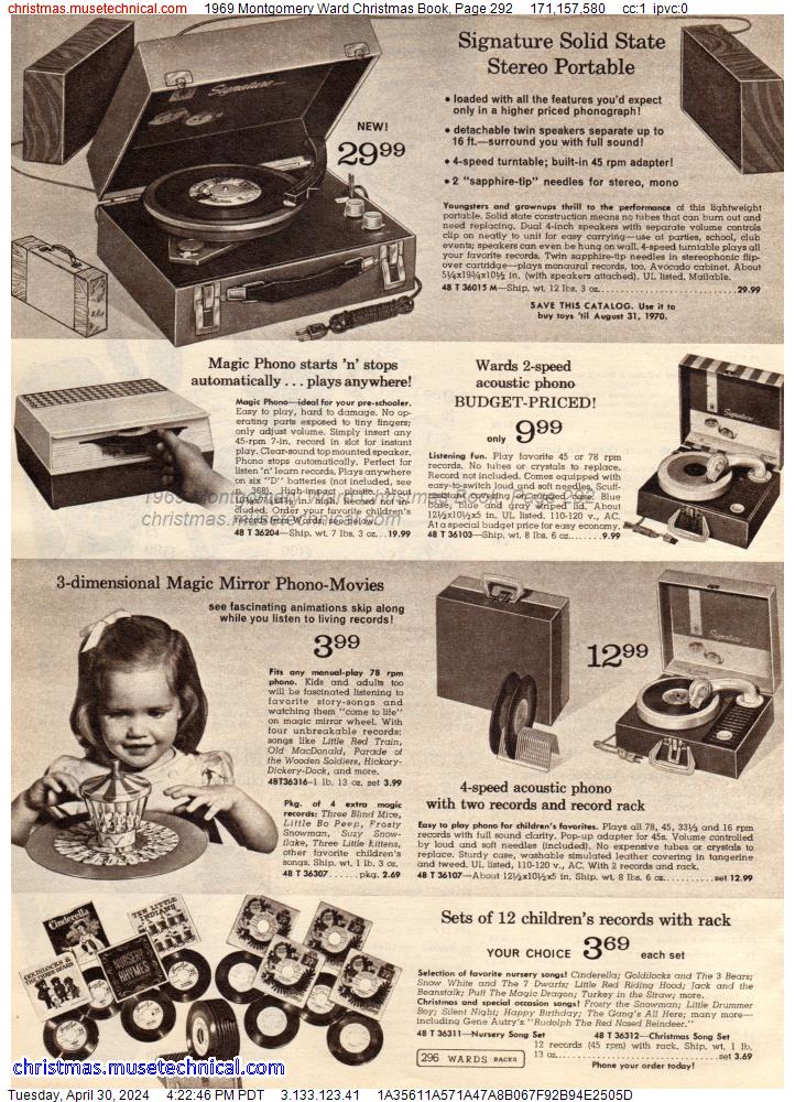 1969 Montgomery Ward Christmas Book, Page 292
