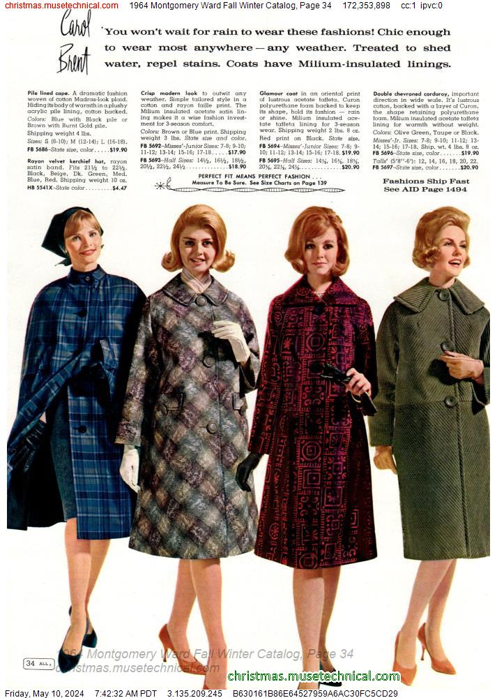 1964 Montgomery Ward Fall Winter Catalog, Page 34