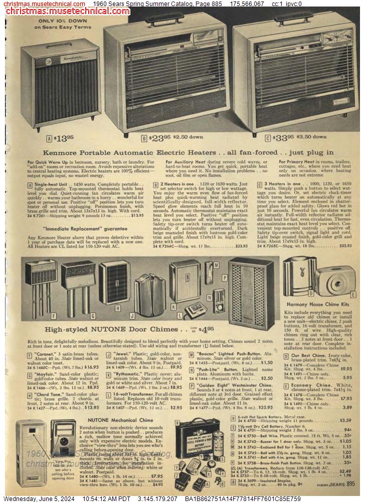 1960 Sears Spring Summer Catalog, Page 885