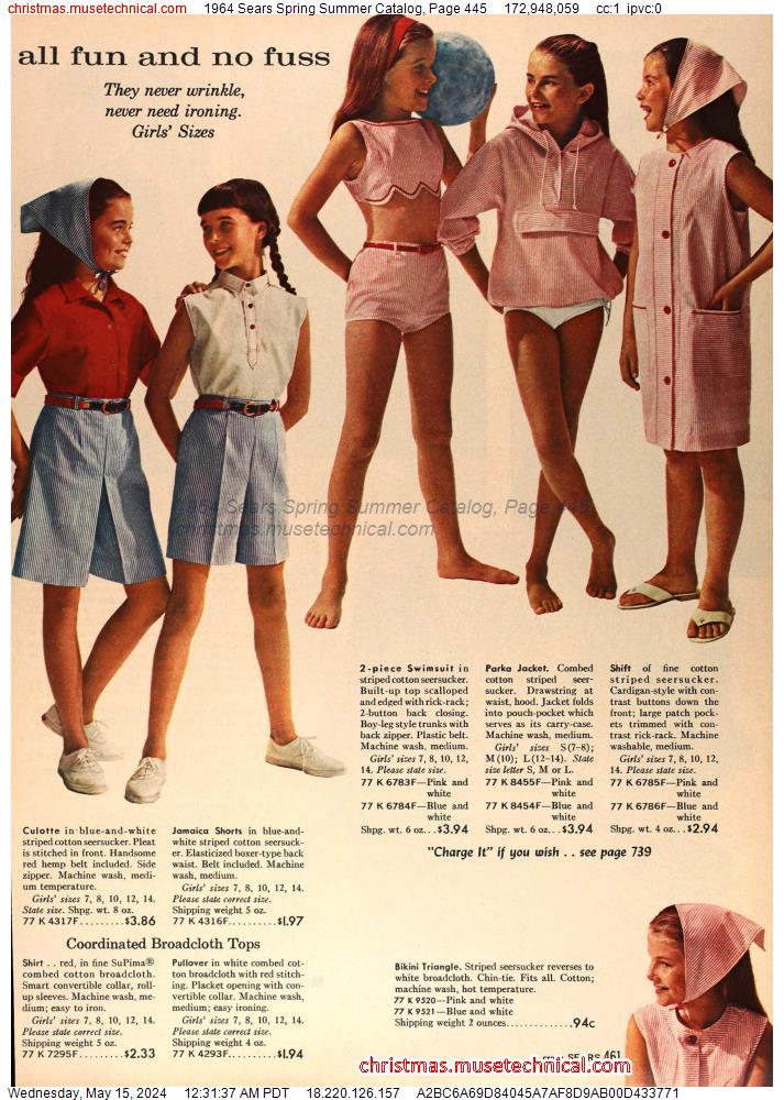 1964 Sears Spring Summer Catalog, Page 445