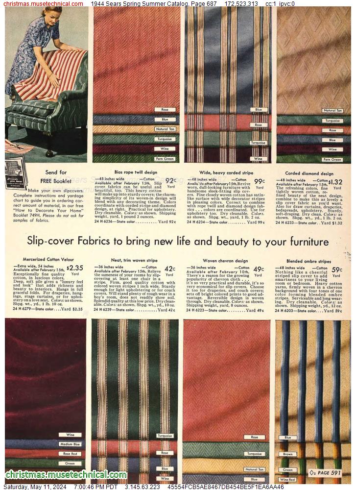 1944 Sears Spring Summer Catalog, Page 687