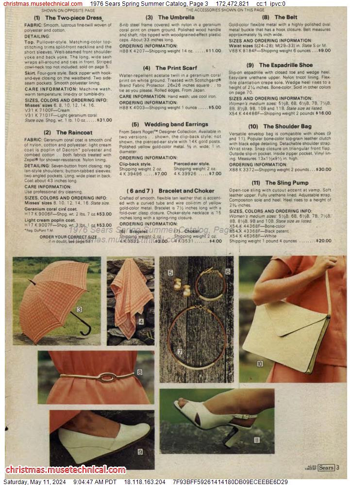 1976 Sears Spring Summer Catalog, Page 3