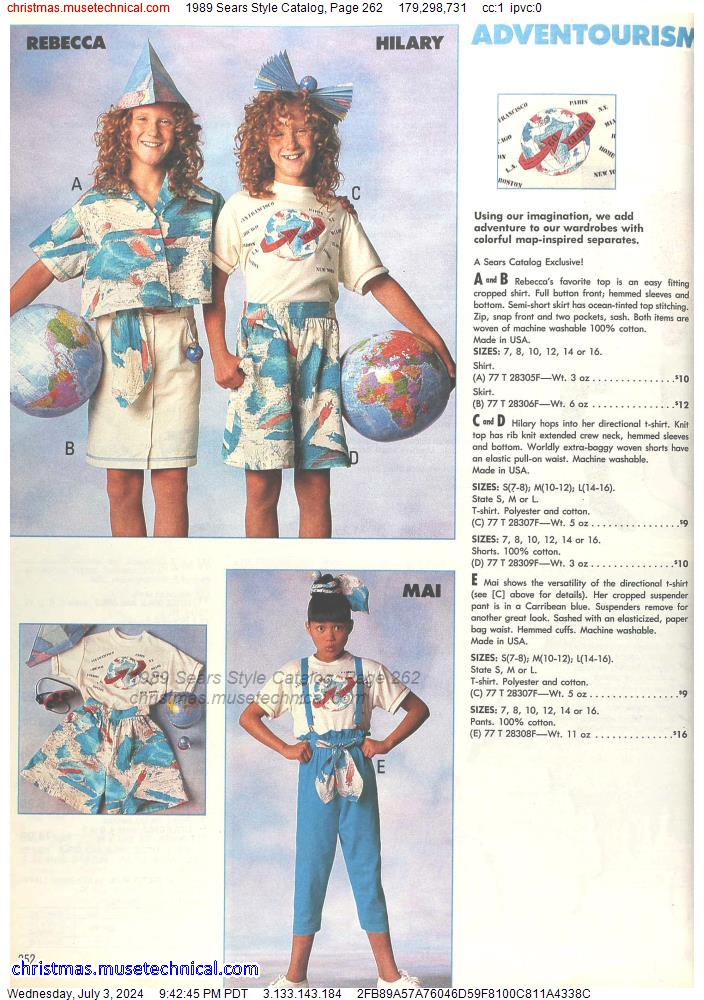 1989 Sears Style Catalog, Page 262