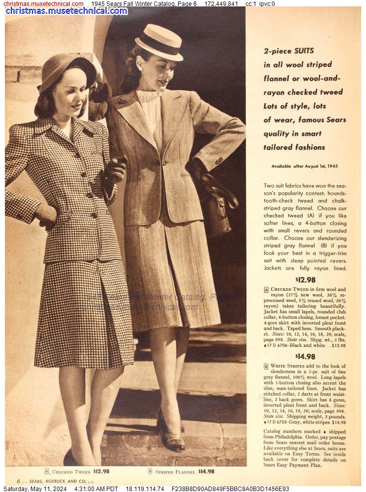 1945 Sears Fall Winter Catalog, Page 6