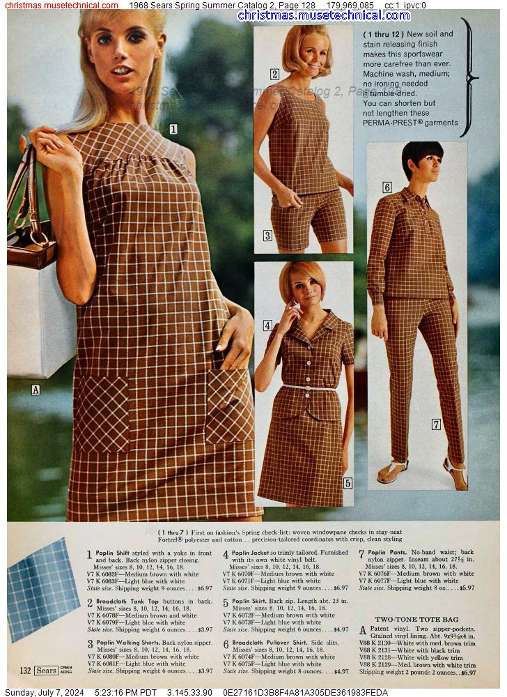 1968 Sears Spring Summer Catalog 2, Page 128