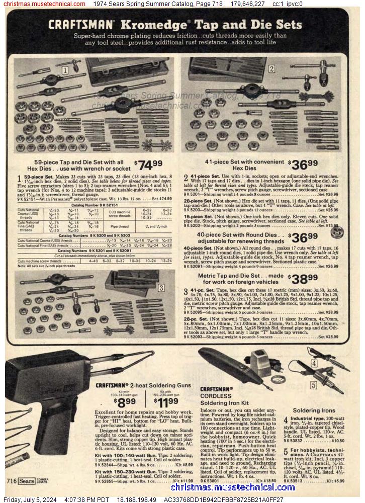 1974 Sears Spring Summer Catalog, Page 718