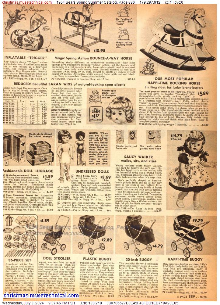 1954 Sears Spring Summer Catalog, Page 886