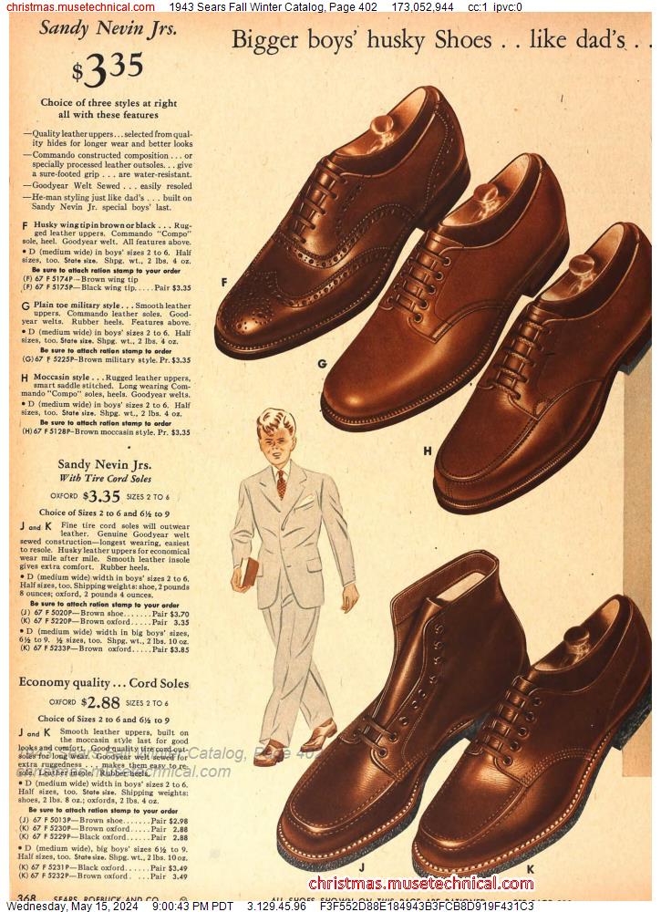 1943 Sears Fall Winter Catalog, Page 402