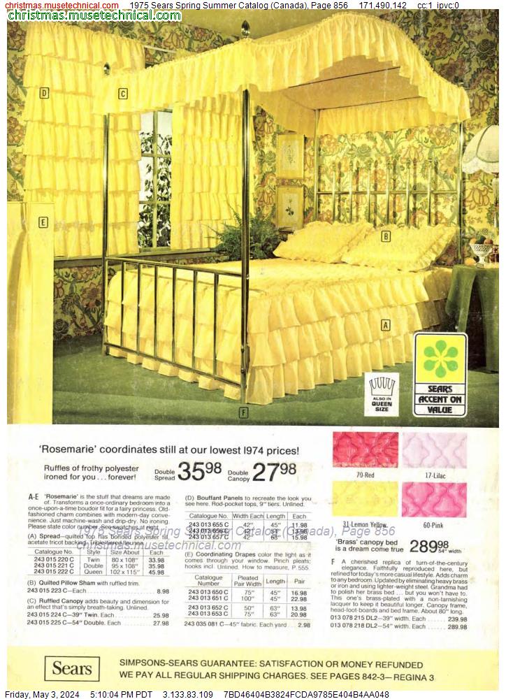 1975 Sears Spring Summer Catalog (Canada), Page 856
