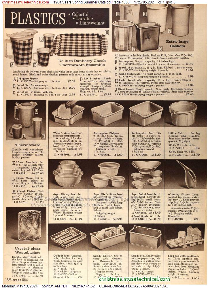 1964 Sears Spring Summer Catalog, Page 1308