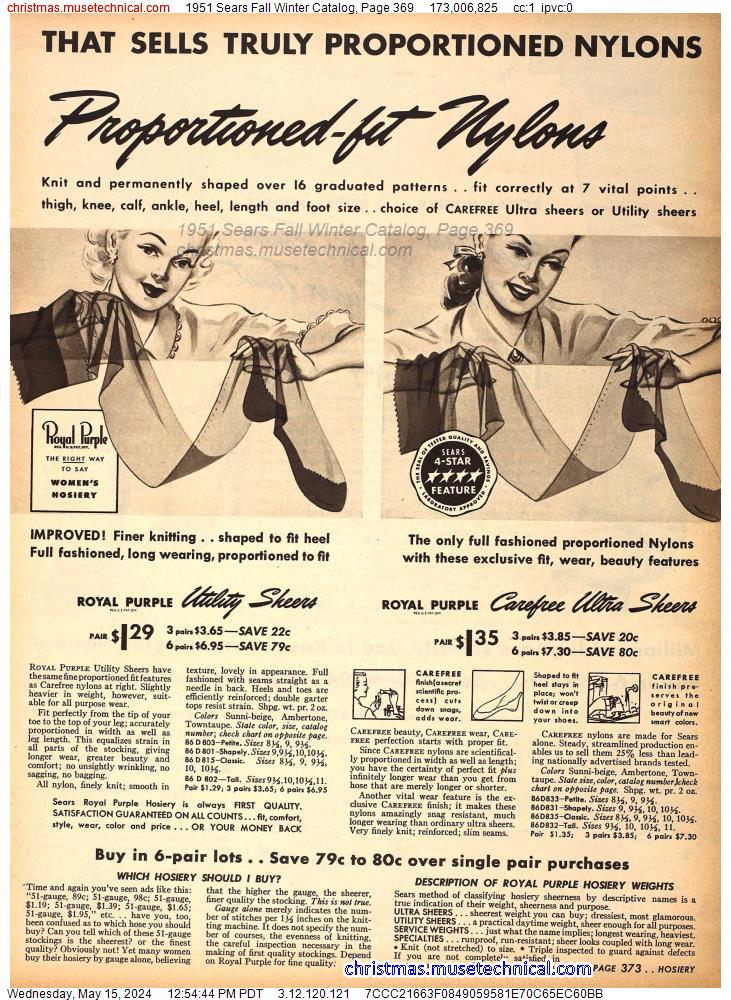 1951 Sears Fall Winter Catalog, Page 369