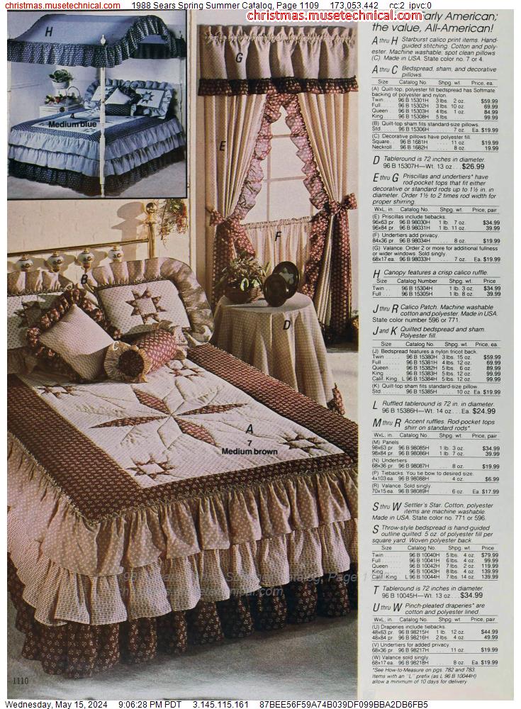 1988 Sears Spring Summer Catalog, Page 1109