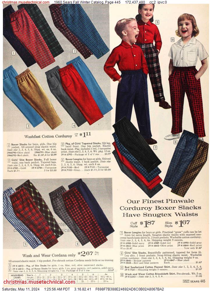 1960 Sears Fall Winter Catalog, Page 445