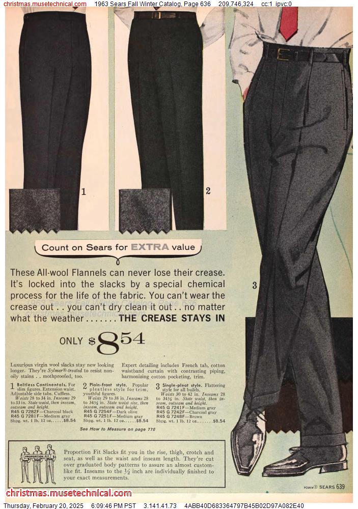 1963 Sears Fall Winter Catalog, Page 636