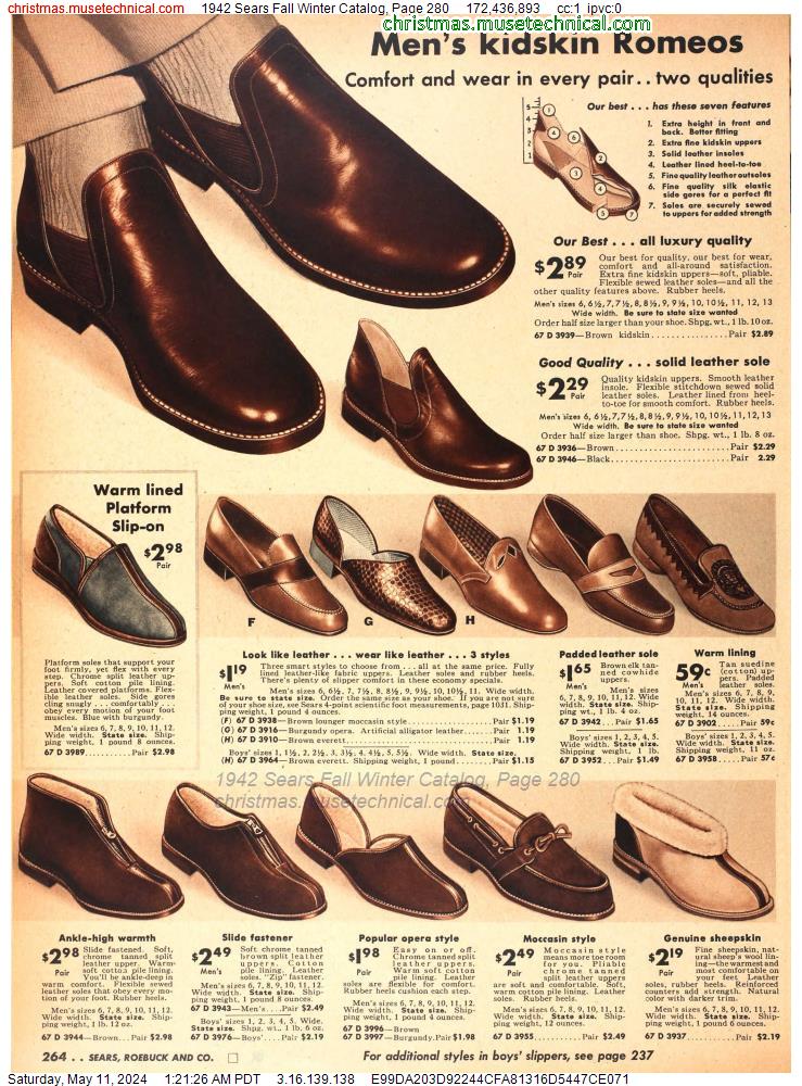 1942 Sears Fall Winter Catalog, Page 280