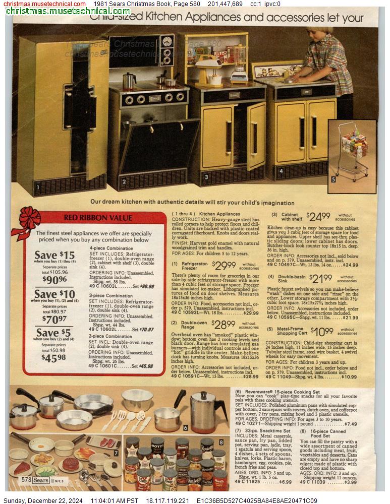 1981 Sears Christmas Book, Page 580