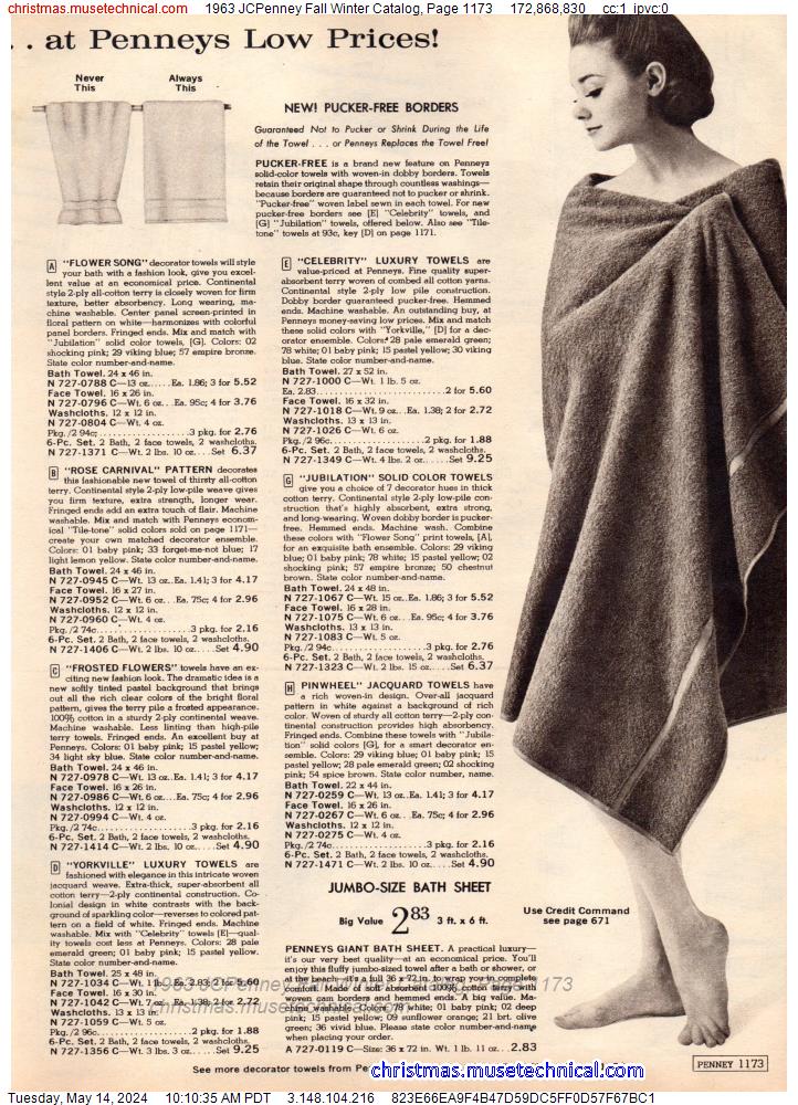 1963 JCPenney Fall Winter Catalog, Page 1173