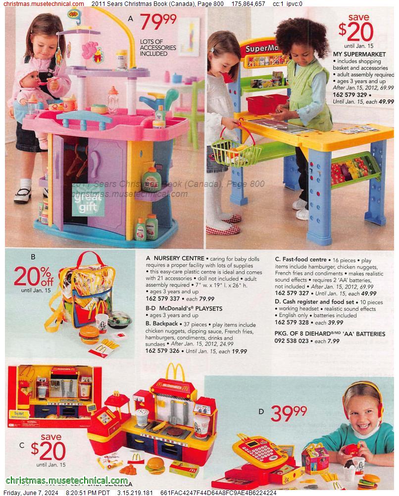 2011 Sears Christmas Book (Canada), Page 800