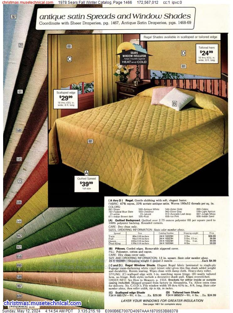 1978 Sears Fall Winter Catalog, Page 1466