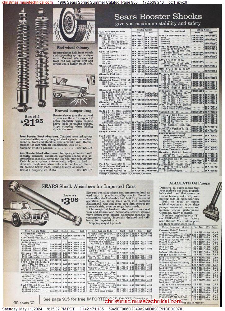 1966 Sears Spring Summer Catalog, Page 906