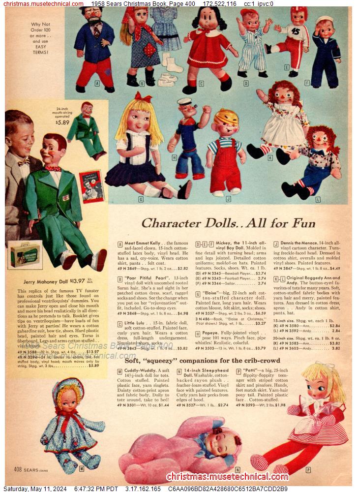 1958 Sears Christmas Book, Page 400