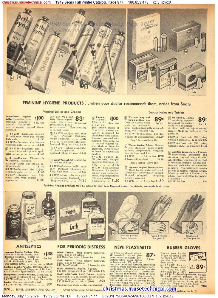 1949 Sears Fall Winter Catalog, Page 977