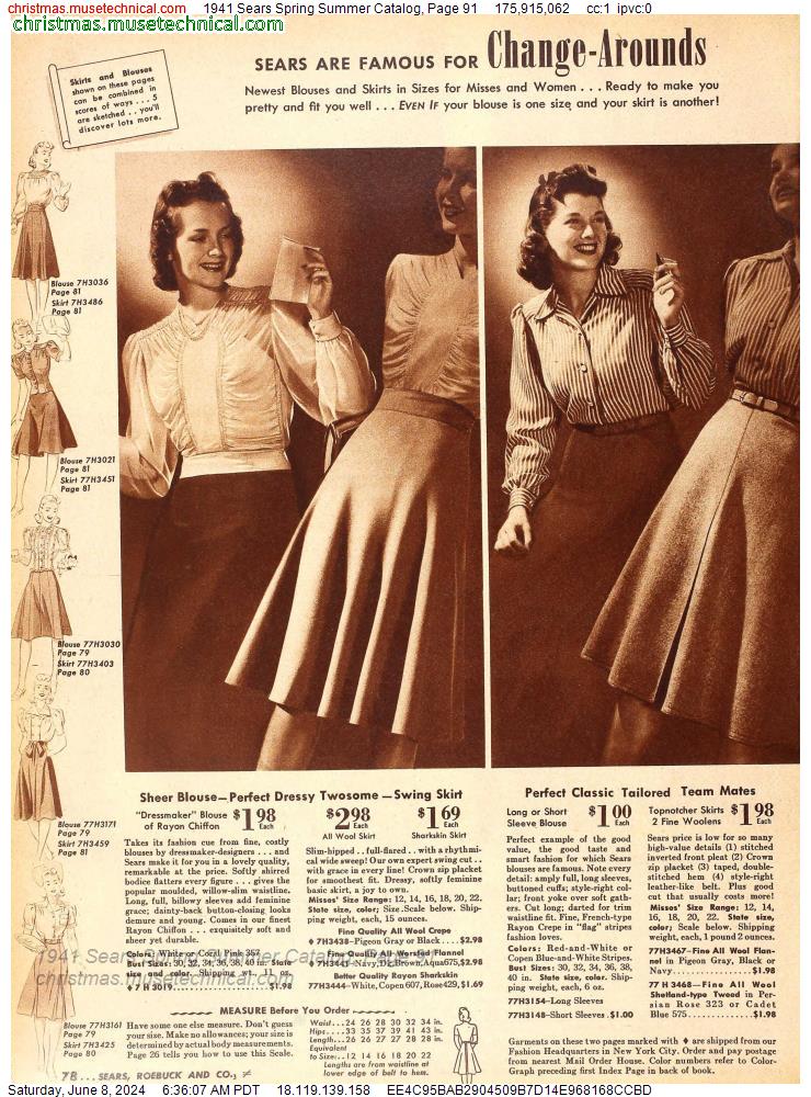 1941 Sears Spring Summer Catalog, Page 91