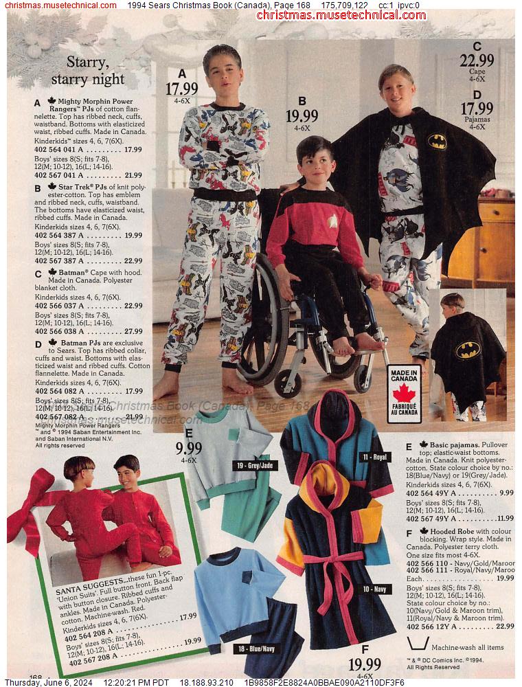 1994 Sears Christmas Book (Canada), Page 168