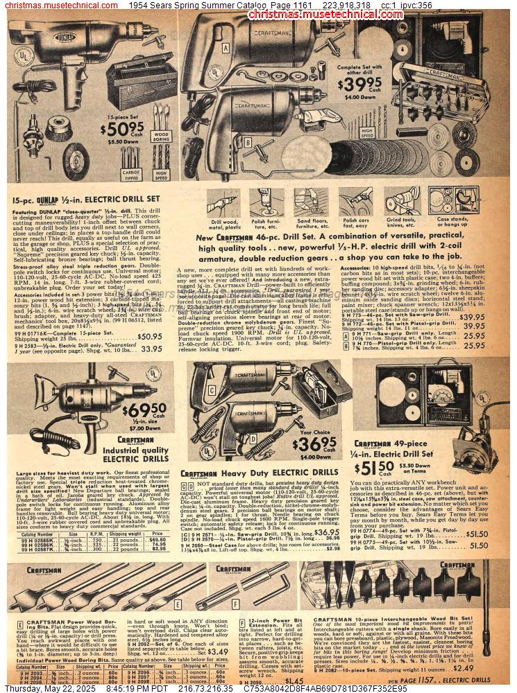 1954 Sears Spring Summer Catalog, Page 1161